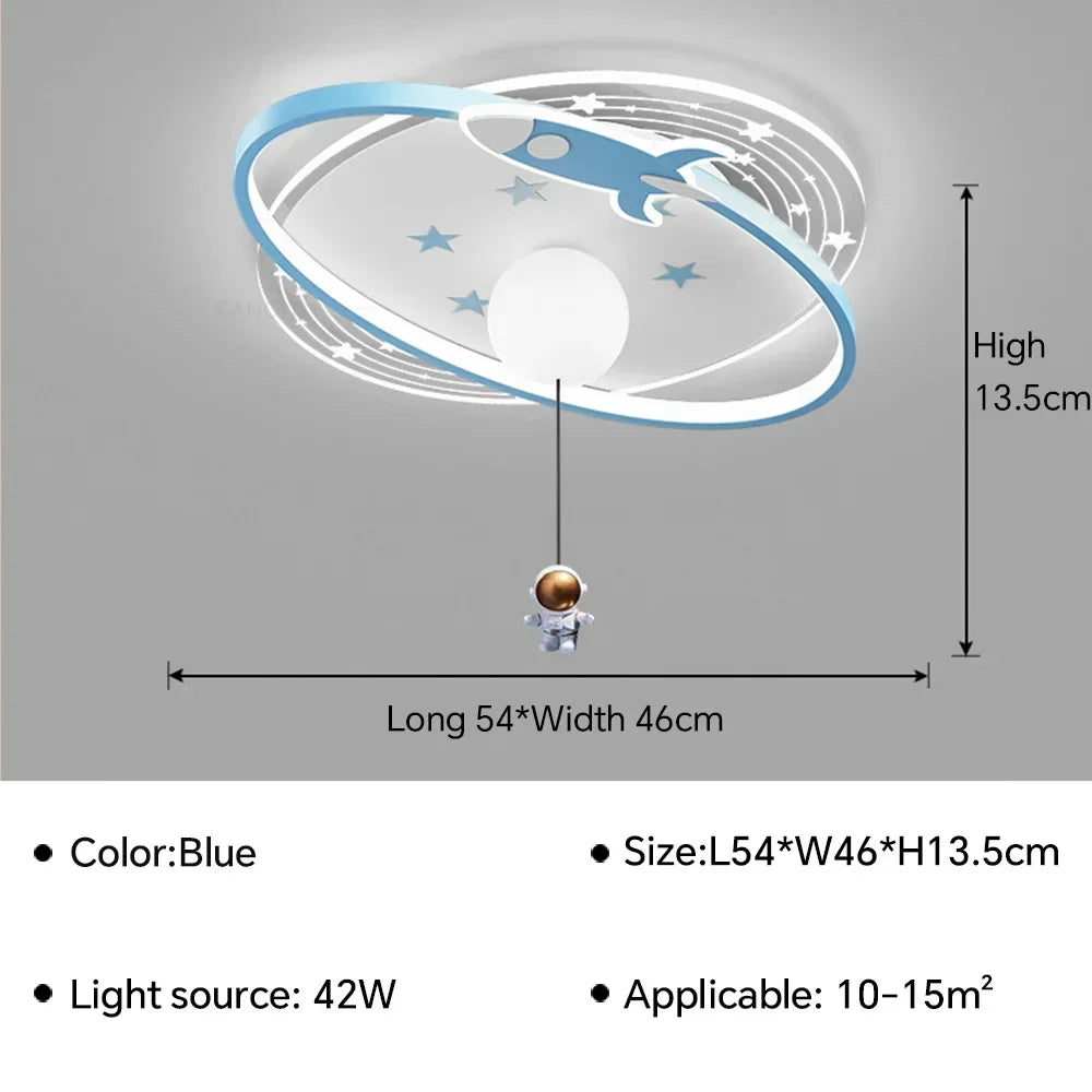 kids ceiling light creative led moon Astronaut Light Fantastic Eye Care living room bedroom girl lamp kaiwayi Princess light