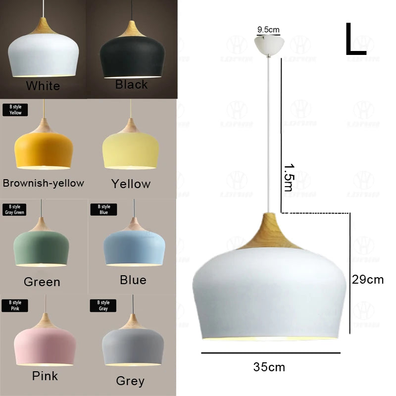 Nordic Pendant Light Fixtures Restaurant E27 Pendant Lamps Cafe Bar Macarons Lighting Hanging Lamps