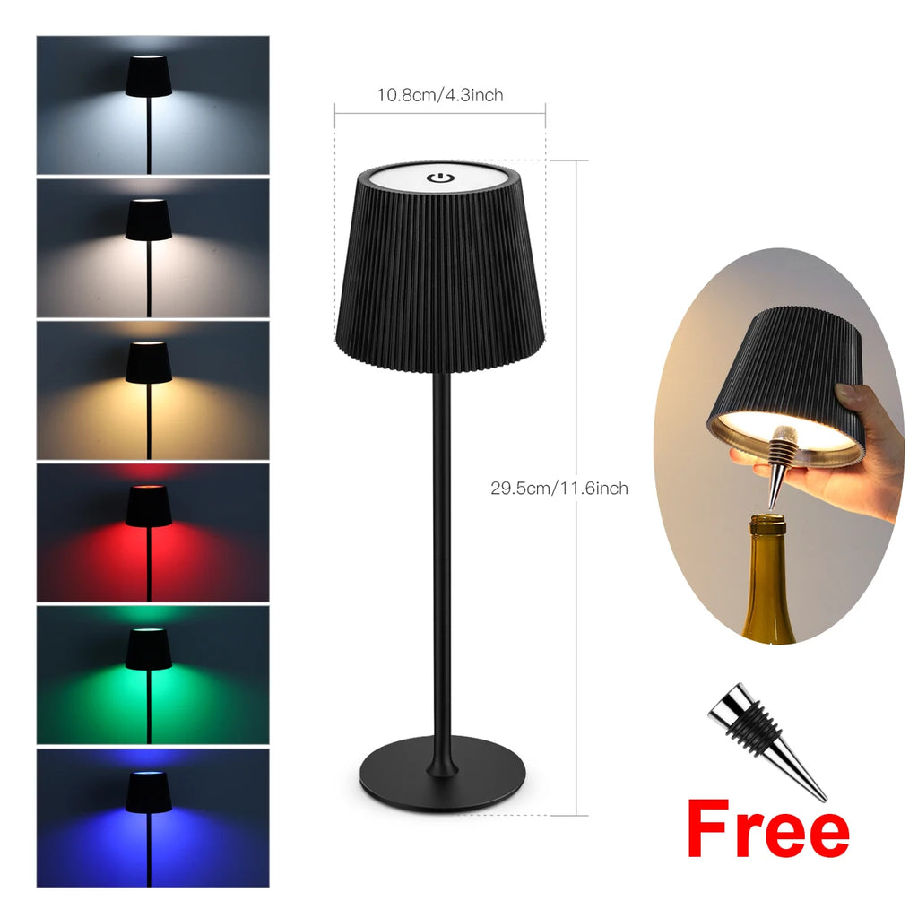 LED Bedside Table Lamp DIY Lamp Base Desk Lamp Dimmable Night Reading Book Light USB Rechargeable Atmosphere Lighting