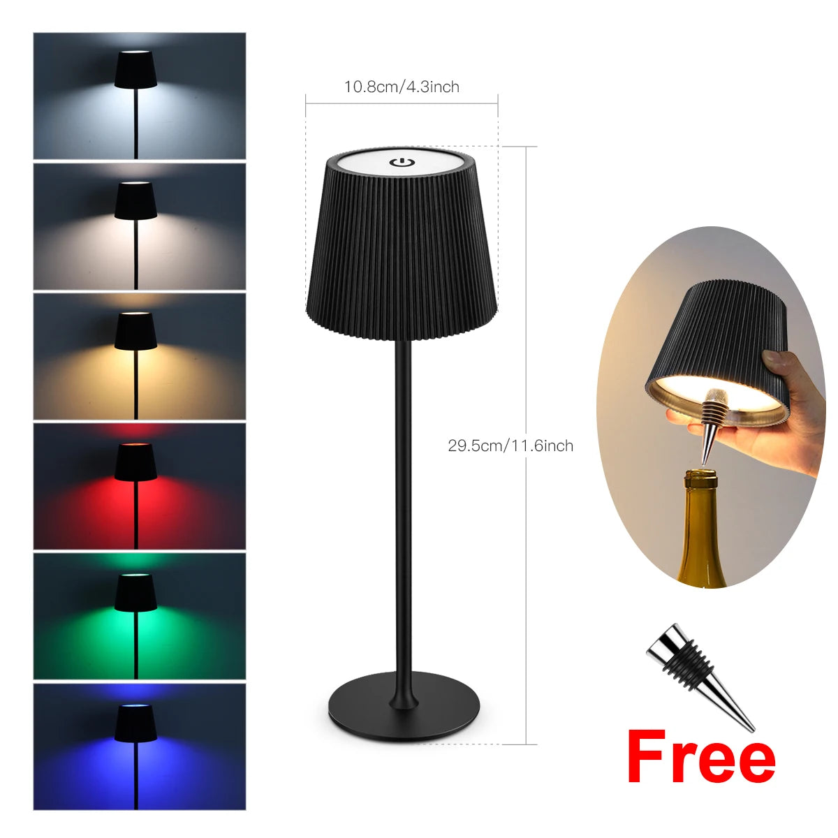 LED Bedside Table Lamp DIY Lamp Base Desk Lamp Dimmable Night Reading Book Light USB Rechargeable Atmosphere Lighting