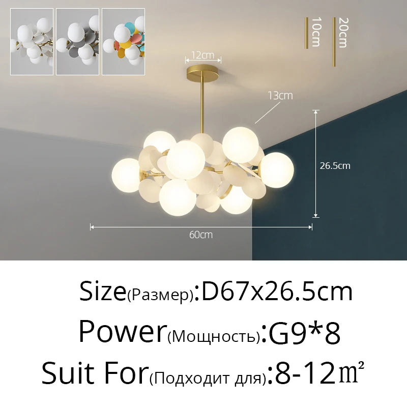 Colorful Flash New LED Modern Chandelier Lights Living Dining Room Bedroom Villa Pendant Flats Bar Aisle Indoor Lighting Lamps