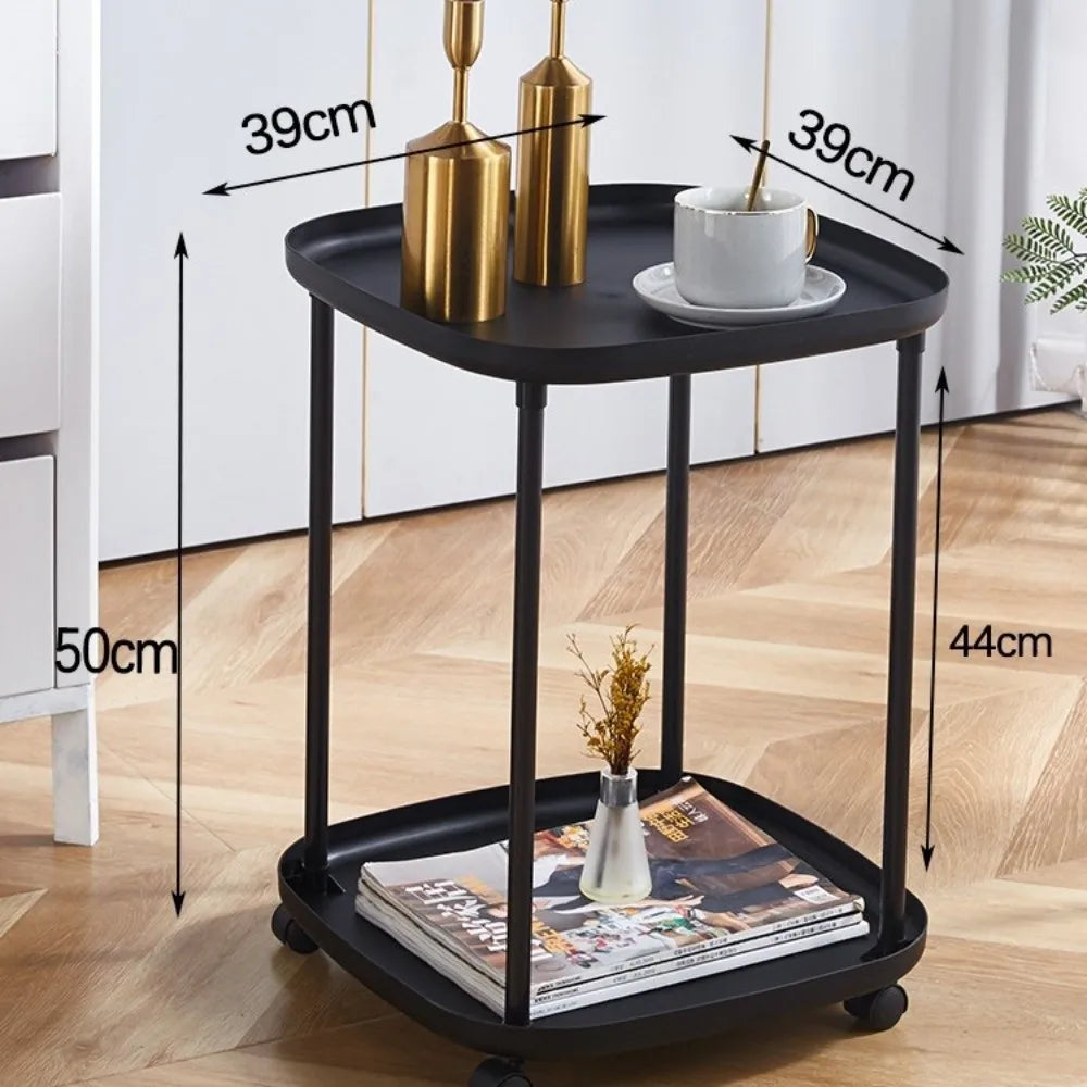 New Simple Bedside Table Minimalist Modern Coffee Table Nightstands Solid Color Bathroom Shelves Home