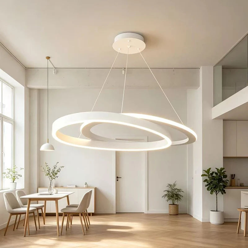 Modern Led Ceiling Chandelier Circular Ring Chandelier Living Bedroom Dining Room Lighting Home Indoor Lighting Decor Chandelier