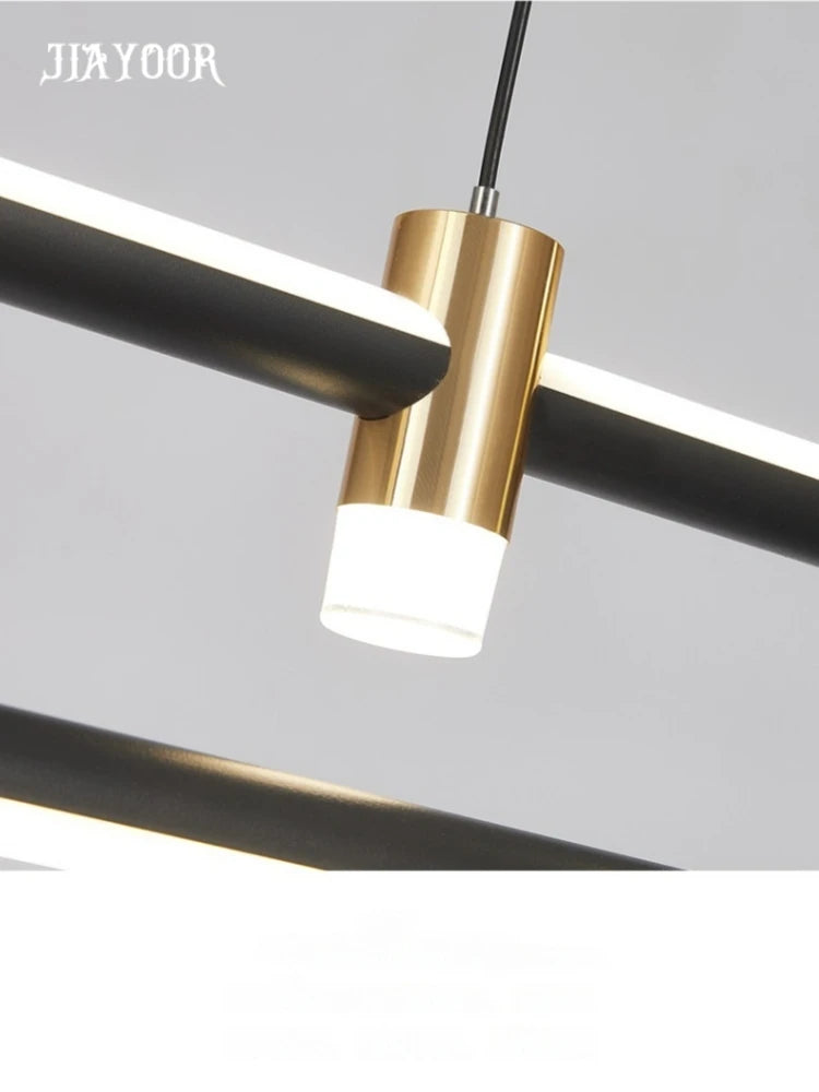 Modern Dining Table Bar Table Lamp Household Kitchen Minimalist with Spotlight Restaurant Chandelier Simple Long Suspender Lamp