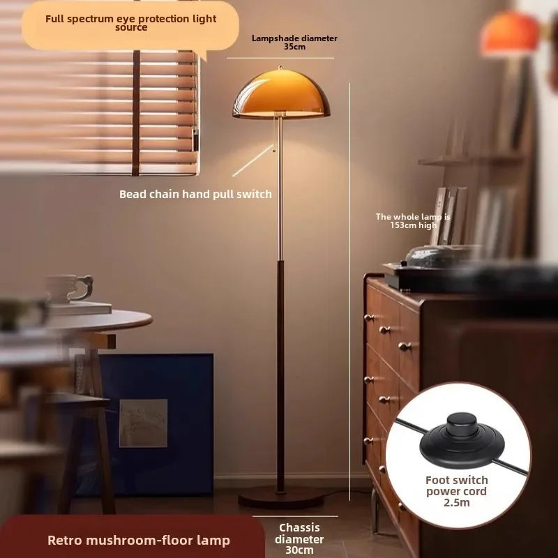 French Antique Floor Lamp Living Room Atmosphere Sunset Lamp Led Bedroom Headboard Designer Retro Sofa Side Standing Desk Light