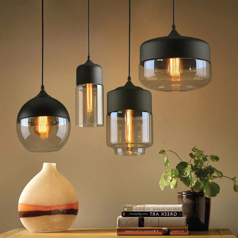 Modern Glass Pendant Lights Kitchen Dining Room Bedside Hanging Lamps For Ceiling Chandelier Restaurant Suspension Luminaire