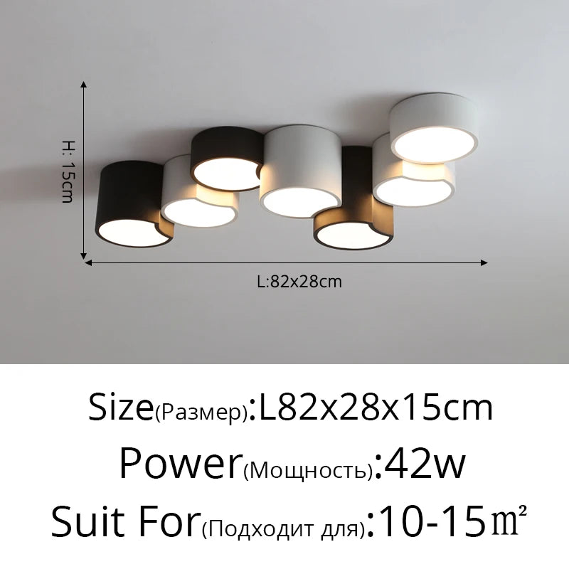 Nordic Surface Mounted LED Ceiling Lights Tube Lights Bedroom Lighting Fixtures Round Modern Hallway Lights Corridor Lamp Decor