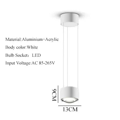 Modern Adjustable Hanging Suspension Pendant Light for Kitchen Island Dining Room Bar Table Bedroom Bedside LED Lighting Lustre