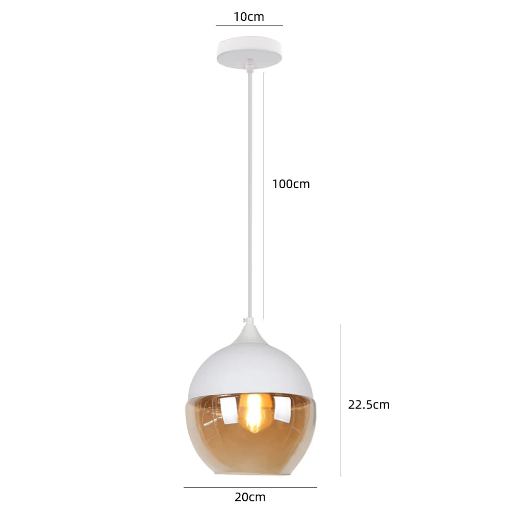 Modern Glass Pendant Lights Kitchen Dining Room Bedside Hanging Lamps For Ceiling Chandelier Restaurant Suspension Luminaire