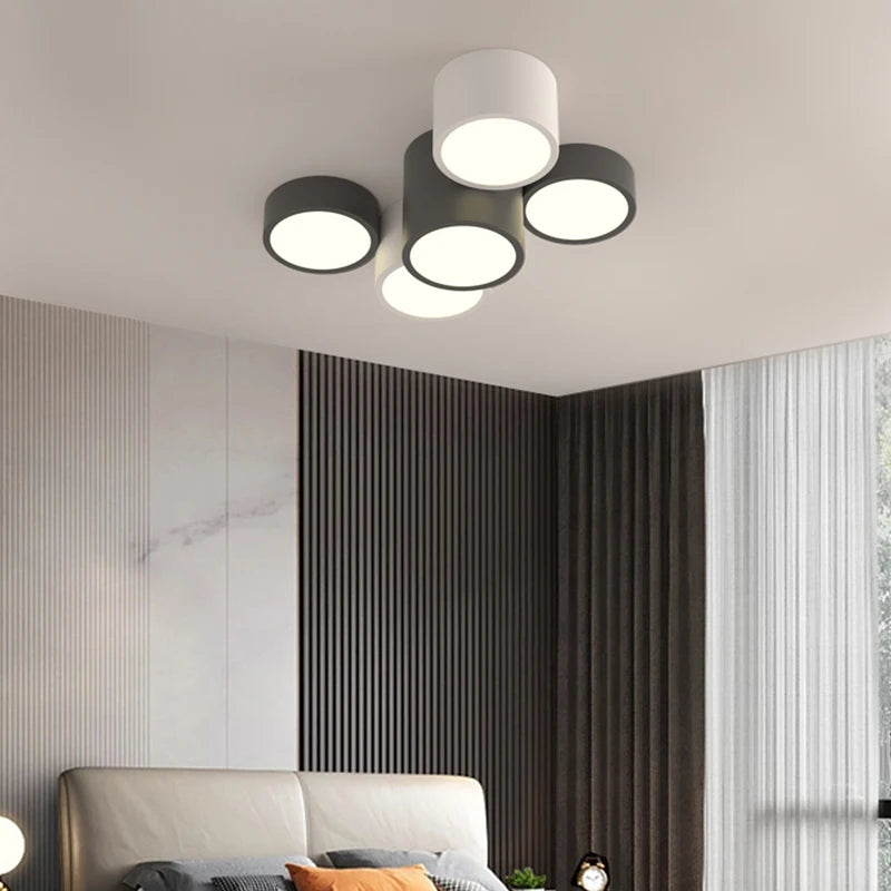 Nordic Surface Mounted LED Ceiling Lights Tube Lights Bedroom Lighting Fixtures Round Modern Hallway Lights Corridor Lamp Decor