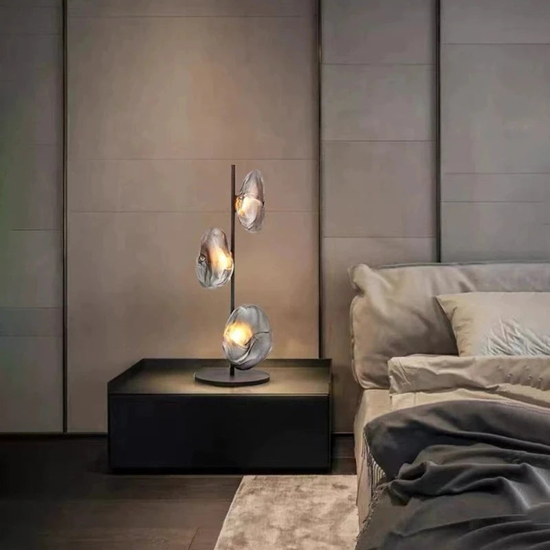 Modern Glass Floor Lamp Minimalist LED Corner Floor Lamp For Living Room Hotel Home Decor Nordic Bedroom Bedside Standing Lamp