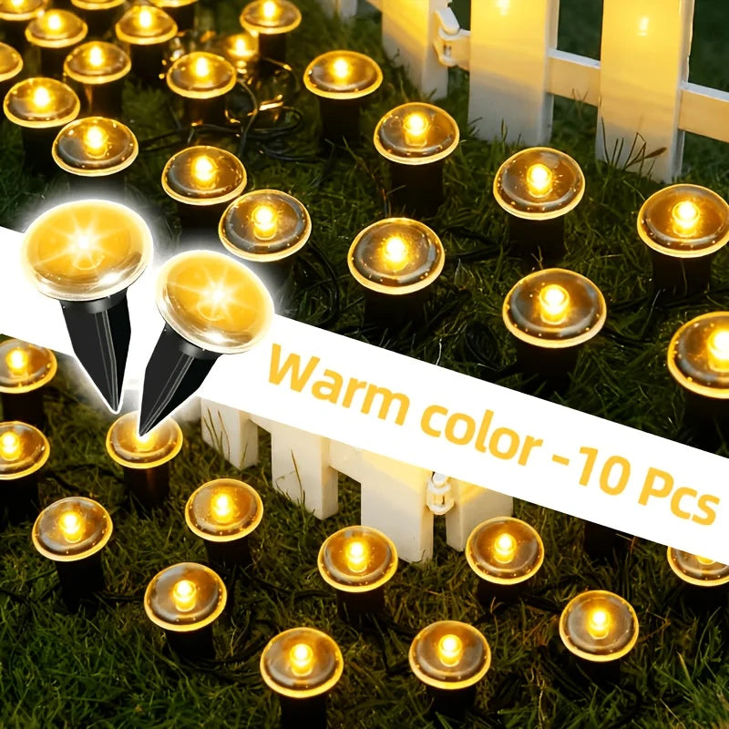 10/20 Pack Solar Landscape Lights, 8 Modes Warm White/White/Colorful, IP44 Waterproof for Pathway Lawn Yard Garden Walkway Decor
