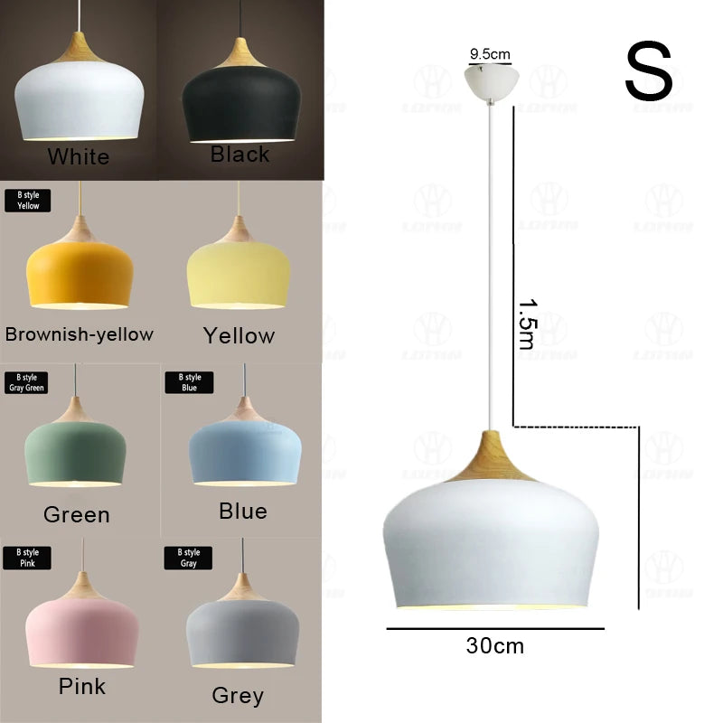 Nordic Pendant Light Fixtures Restaurant E27 Pendant Lamps Cafe Bar Macarons Lighting Hanging Lamps