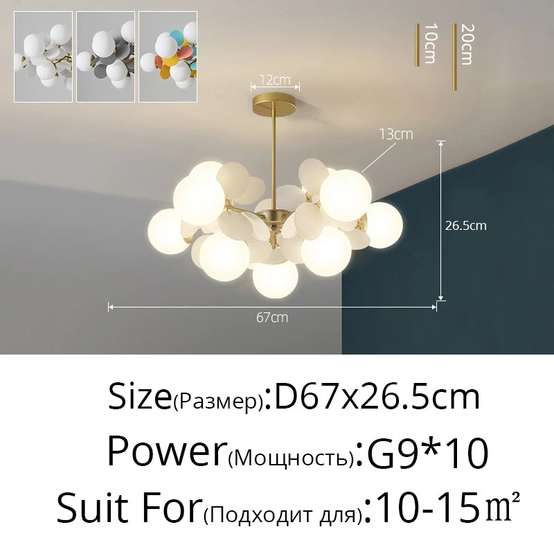 Colorful Flash New LED Modern Chandelier Lights Living Dining Room Bedroom Villa Pendant Flats Bar Aisle Indoor Lighting Lamps