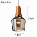 Modern Wood Pendant Lights Glass Loft Industrial Decor Nordic Hanging Lamp Luminaire for Dinning Living Room Lighting Fixtures