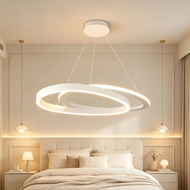 Modern Led Ceiling Chandelier Circular Ring Chandelier Living Bedroom Dining Room Lighting Home Indoor Lighting Decor Chandelier