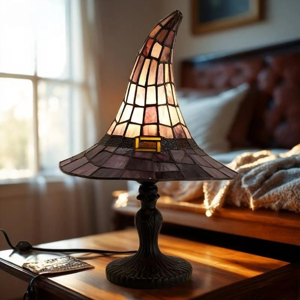  Gothic Night Lamp Witch Hat Lamp Table Lamp Night Light Living Room Bedroom Decoration Halloween Desktop Decorative Light