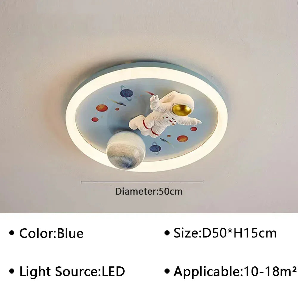 kids ceiling light creative led moon Astronaut Light Fantastic Eye Care living room bedroom girl lamp kaiwayi Princess light