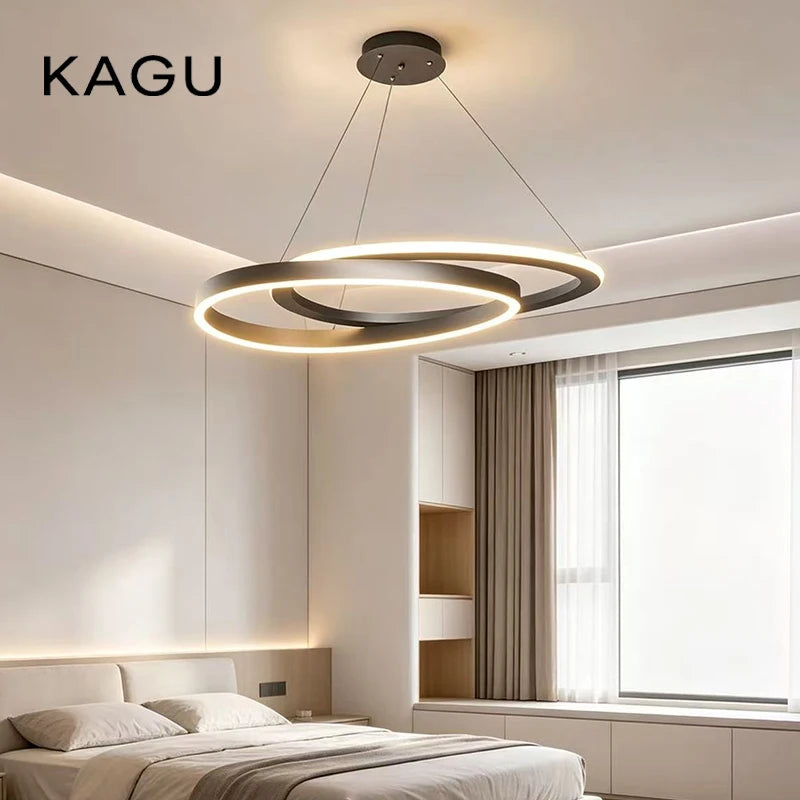 Modern Led Ceiling Chandelier Circular Ring Chandelier Living Bedroom Dining Room Lighting Home Indoor Lighting Decor Chandelier
