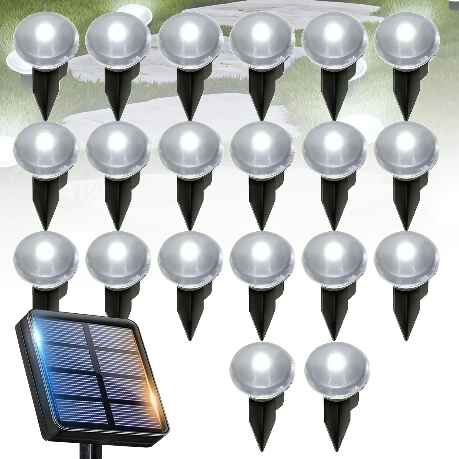 10/20 Pack Solar Landscape Lights, 8 Modes Warm White/White/Colorful, IP44 Waterproof for Pathway Lawn Yard Garden Walkway Decor
