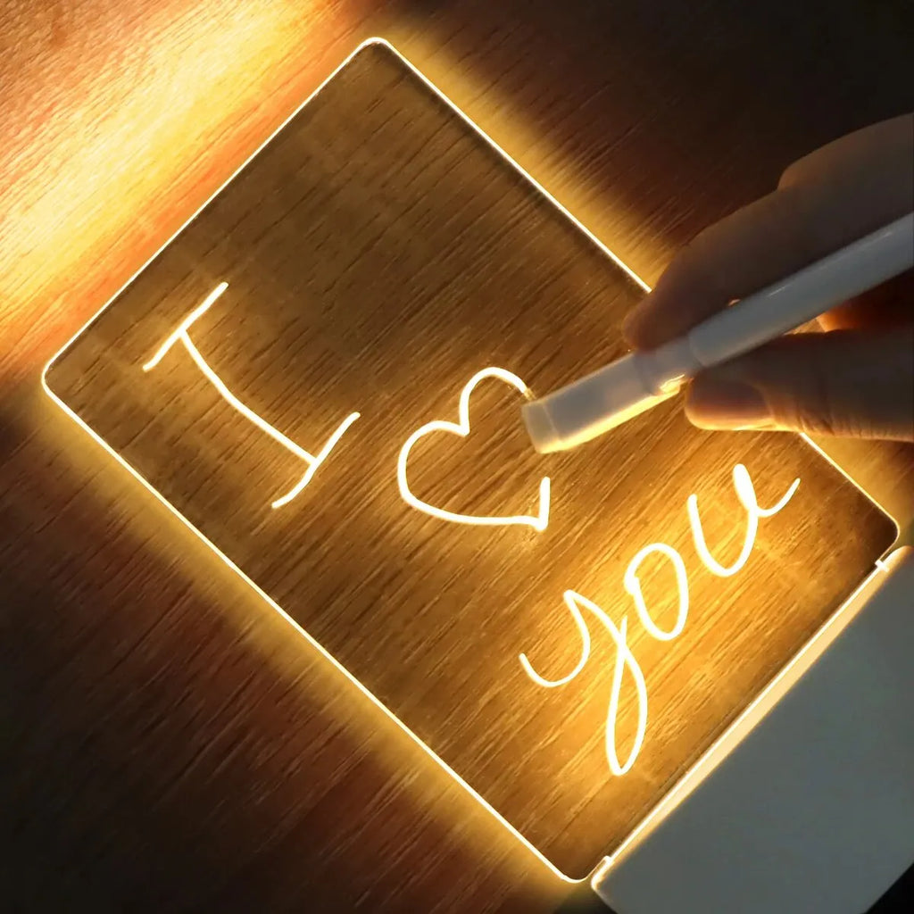 Lamps for Desk Decoration USB DC5V Note/ Message Board With Pen Table Lamp Luminaria De Mesa Indoor Bedside Night Light