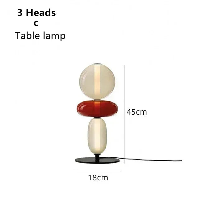 Italian Designer Creative Colored Glass LED Floor Light Living Room Bedroom Study Table Lamps Indoor Lighting Decor Candy Lights