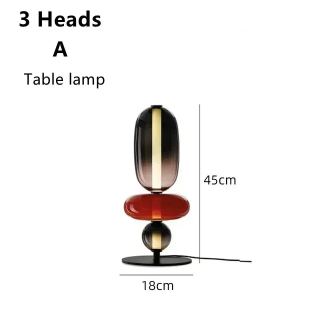 Italian Designer Creative Colored Glass LED Floor Light Living Room Bedroom Study Table Lamps Indoor Lighting Decor Candy Lights