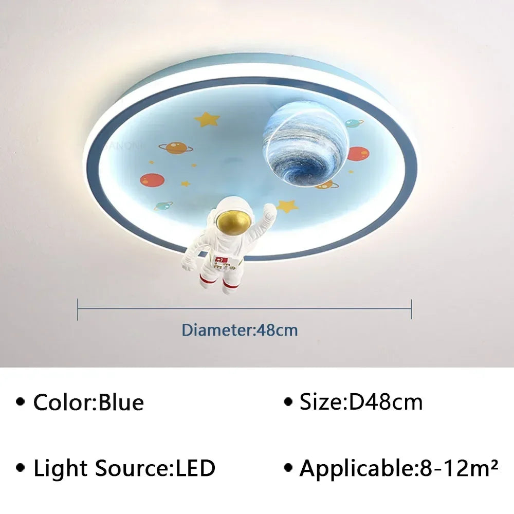 kids ceiling light creative led moon Astronaut Light Fantastic Eye Care living room bedroom girl lamp kaiwayi Princess light