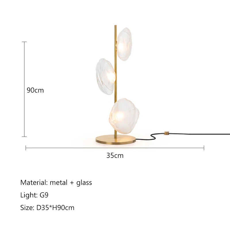 Modern Glass Floor Lamp Minimalist LED Corner Floor Lamp For Living Room Hotel Home Decor Nordic Bedroom Bedside Standing Lamp