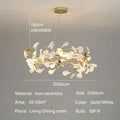 Luxury Ginkgo Led Chandeliers Living Dining Room Lighting Lustre Decor Pendant Lights Indoor Hotel Bar Hanging Lights Fixture