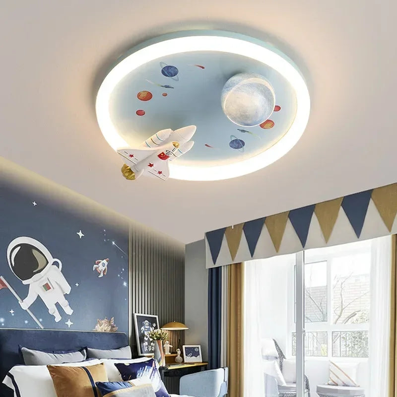 kids ceiling light creative led moon Astronaut Light Fantastic Eye Care living room bedroom girl lamp kaiwayi Princess light