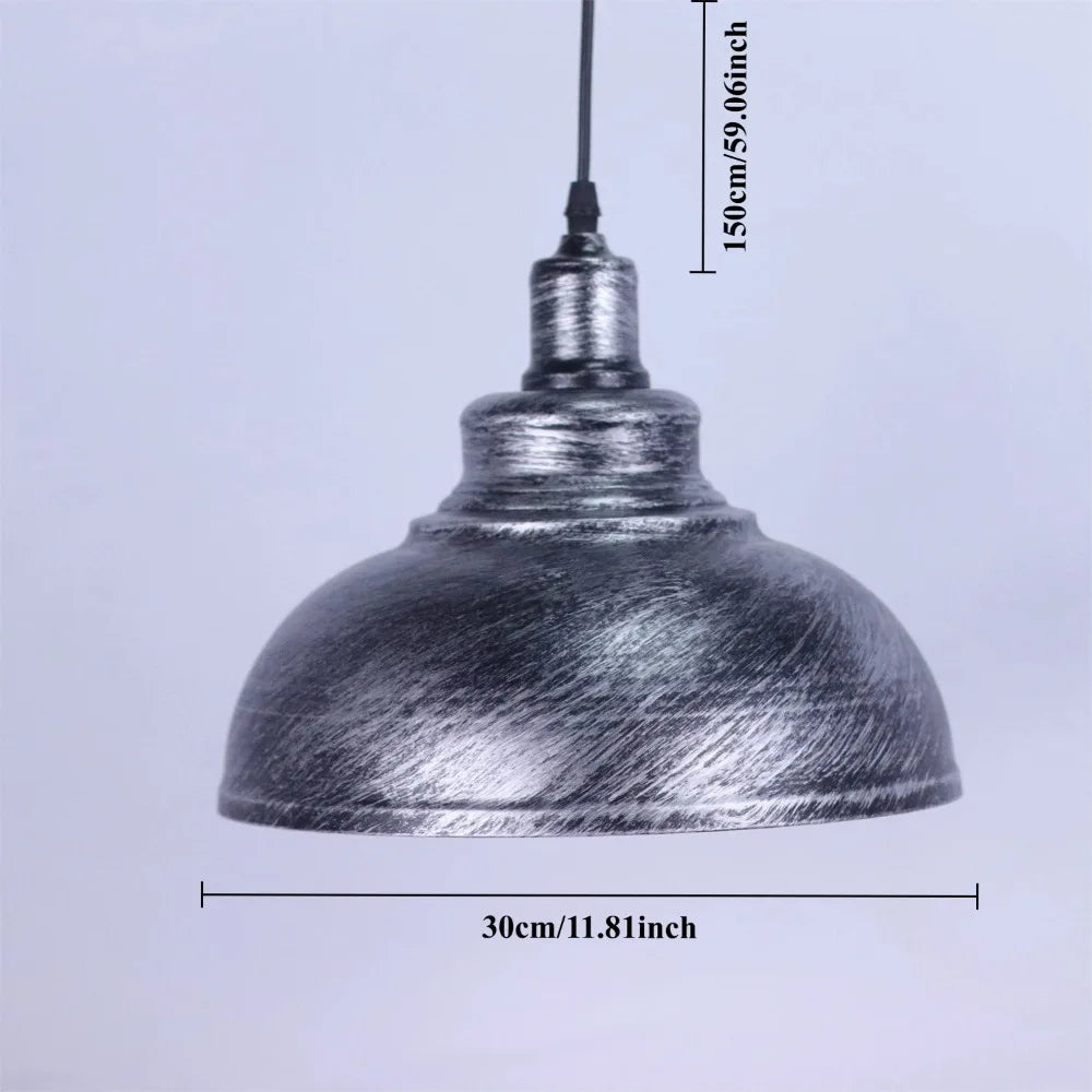 30CM Pendant Lighting Vintage Industrial Fixtures Metal Farmhouse Chandelier Lights Ceiling Lamp for Kitchen Dining Room Bedroom