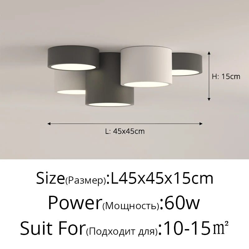 Nordic Surface Mounted LED Ceiling Lights Tube Lights Bedroom Lighting Fixtures Round Modern Hallway Lights Corridor Lamp Decor