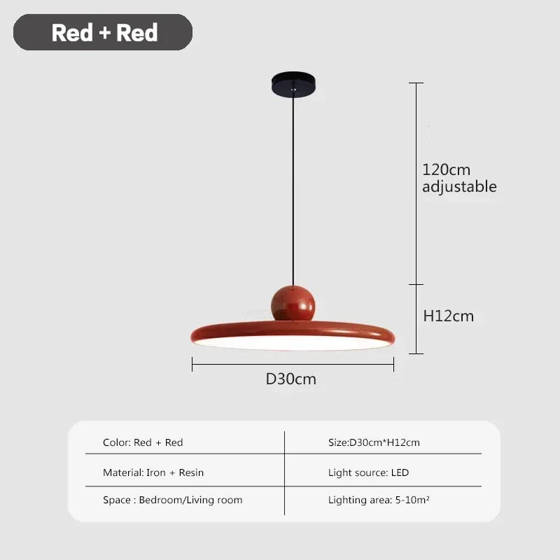 Nordic LED Pendant Light Wind Flying Saucer Lamps Living Room Bedroom Bedsides Restaurant Hotel Interior Illumination