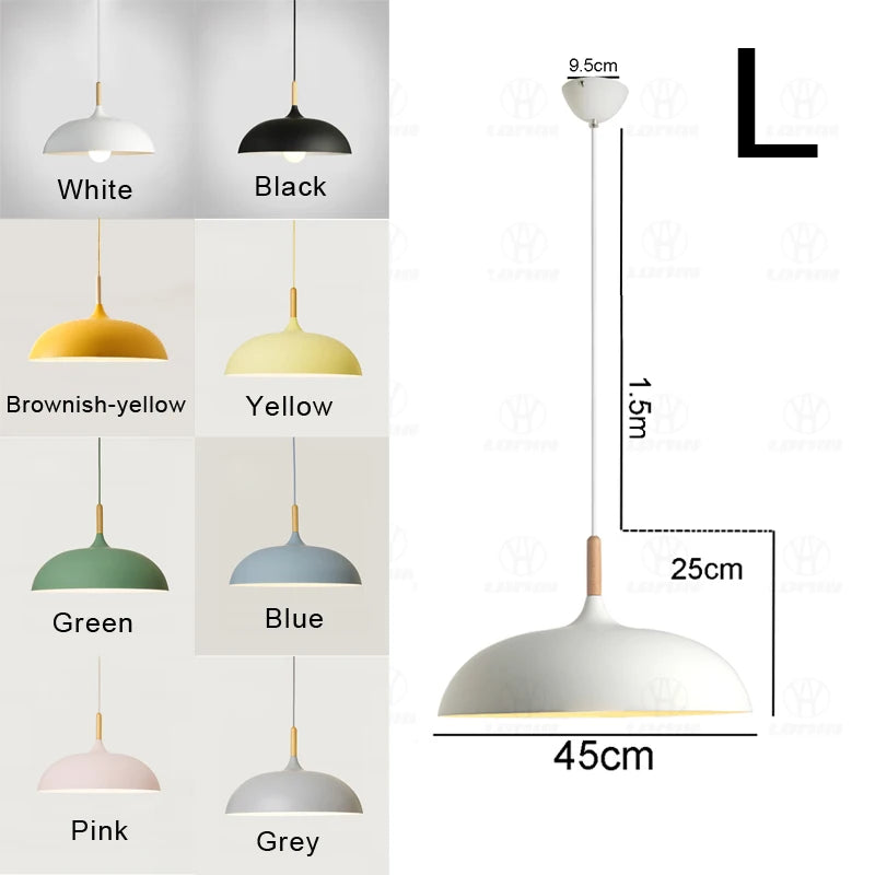 Nordic Pendant Light Fixtures Restaurant E27 Pendant Lamps Cafe Bar Macarons Lighting Hanging Lamps