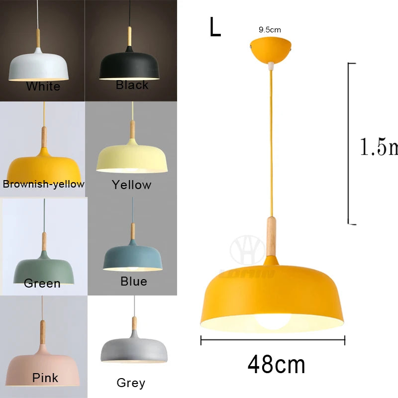 Nordic Pendant Light Fixtures Restaurant E27 Pendant Lamps Cafe Bar Macarons Lighting Hanging Lamps