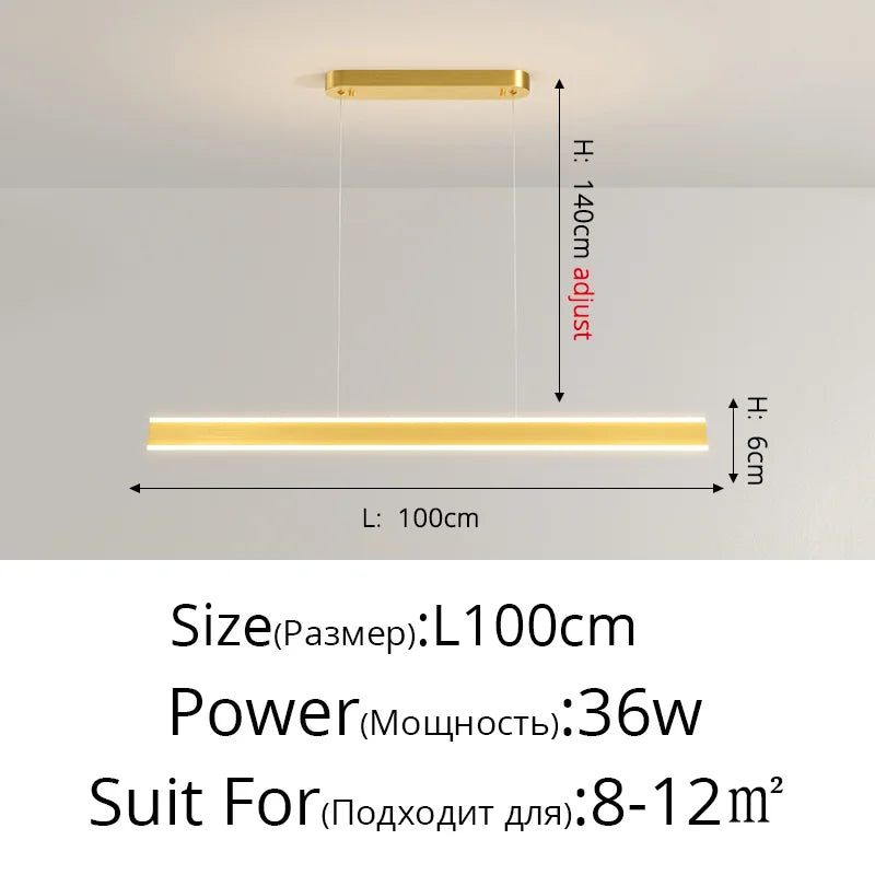 Pendant Lights Modern Simple Dining Room Lights For Living Dining Kitchen Office Long Chandelier Lustre Home Decoration Lighting