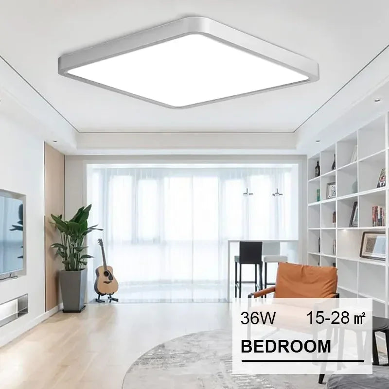 Ultrathin LED Ceiling Light Flush Mount Slim Lighting Fixture 24W 36W Bright Square Led Ceiling Lamp for Bedroom Hallway Kitchen