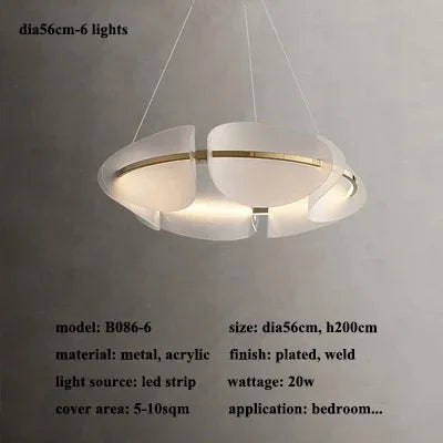 Modern Acrylic Leaf Led Chandeliers Lighting Living Dining Room Decor Pendant Lamp Home Bedroom Kitchen Hanging Lights Luminaire