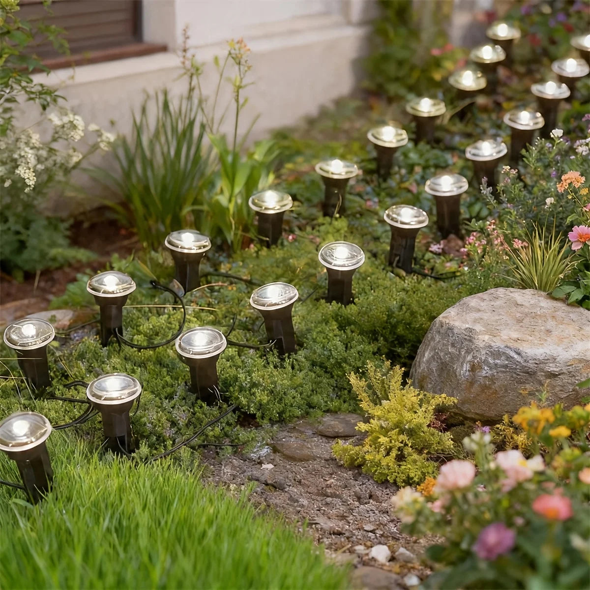 10/20 Pack Solar Landscape Lights, 8 Modes Warm White/White/Colorful, IP44 Waterproof for Pathway Lawn Yard Garden Walkway Decor