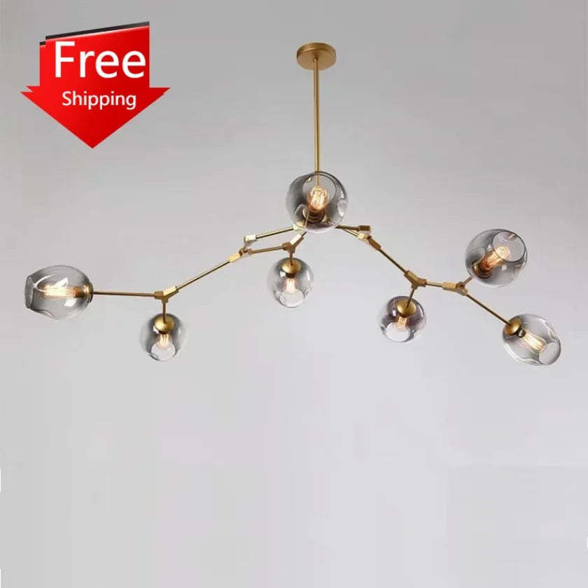 Glass Pendant Lights Kitchen Dining Room Island Living Room Hanging Lamp Chandeliers Modern Bubble Bedroom Decoration Lighting