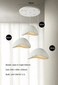 LED Pendant Lights White Resin Hanging Lamp for Living Dining Room Restaurant Decor Chandelier Art Suspension Luminaire