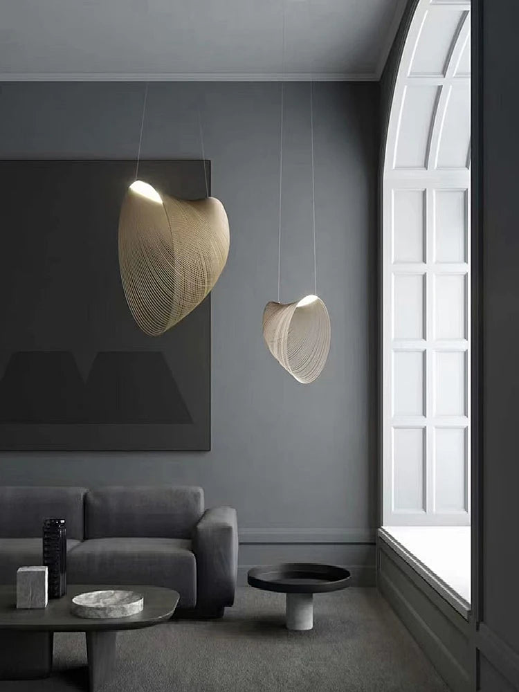 Pendant lights Modern Italian Design Pendant Light for Dining Room Living Room Rustic Wood Ceiling Lamp Vintage Wabi Sabi Style