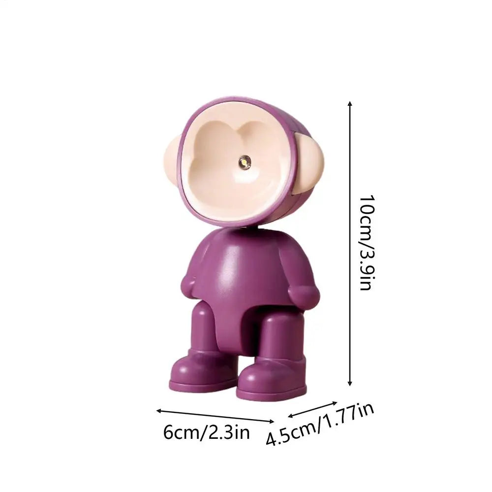 Kids Night Light Battery Operated LED Adjustable Pose Mini Bedside Lamp for Nursery Bedroom Desk Nightstand Sleep Safety Light