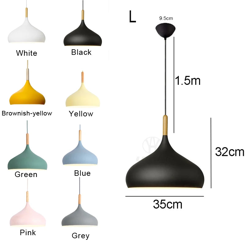 Nordic Pendant Light Fixtures Restaurant E27 Pendant Lamps Cafe Bar Macarons Lighting Hanging Lamps