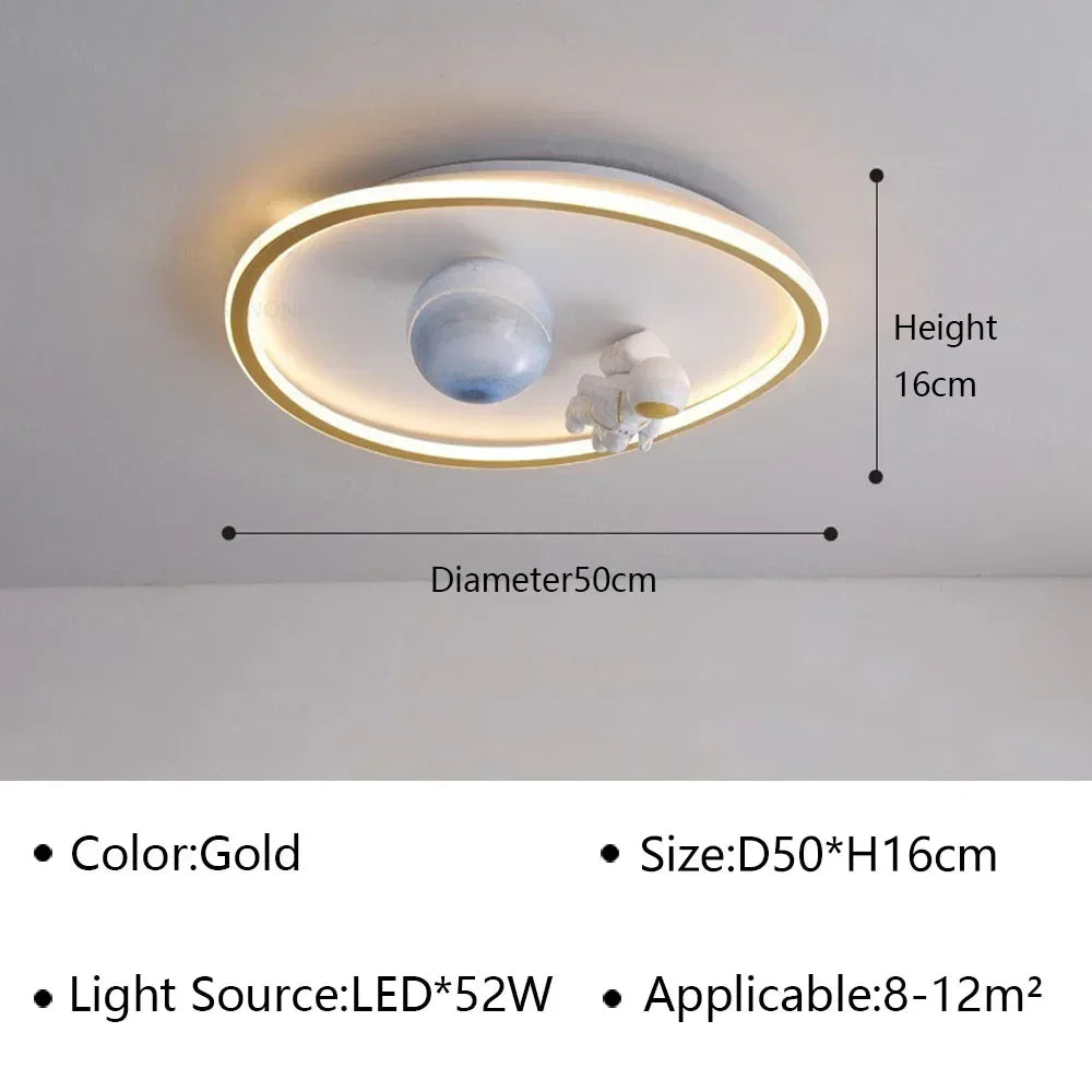 kids ceiling light creative led moon Astronaut Light Fantastic Eye Care living room bedroom girl lamp kaiwayi Princess light