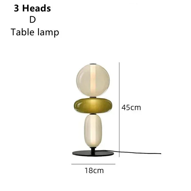 Italian Designer Creative Colored Glass LED Floor Light Living Room Bedroom Study Table Lamps Indoor Lighting Decor Candy Lights