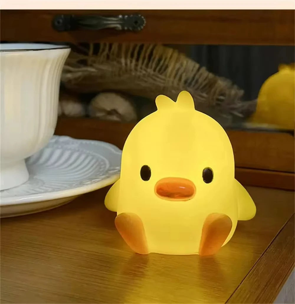 Cute Cartoon Night Light for Kids Bedroom,Toast Bread/Chick/Duck Shaped Led Lamp,Battery Powered or Rechargeable Optional,Gift