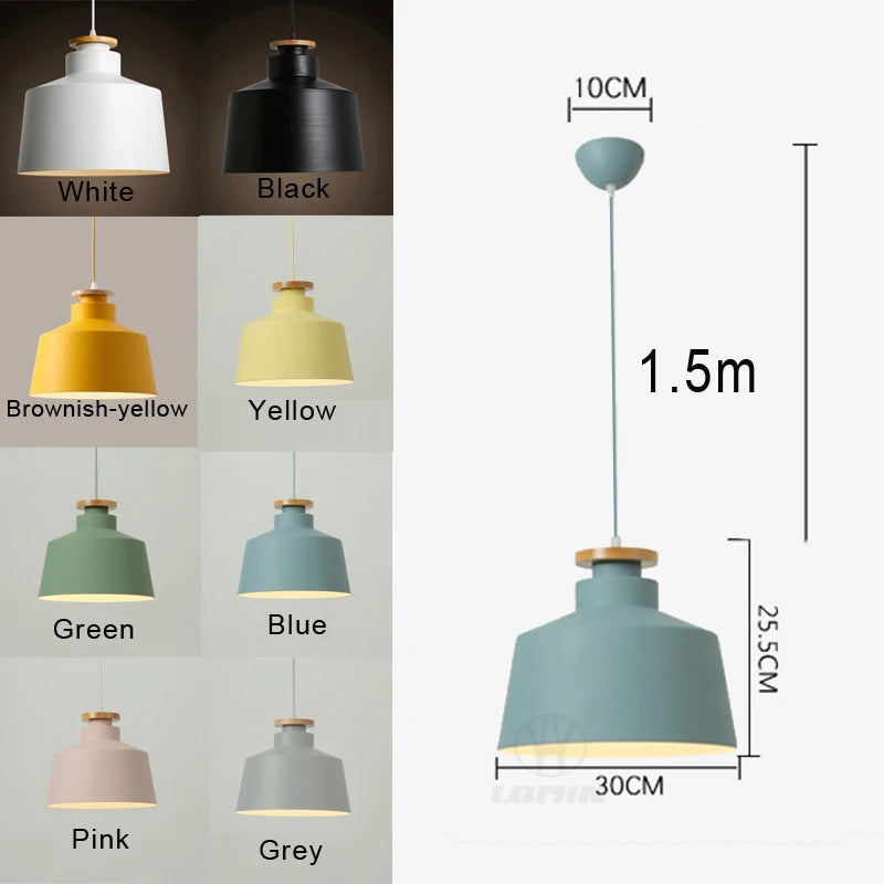 Nordic Pendant Light Fixtures Restaurant E27 Pendant Lamps Cafe Bar Macarons Lighting Hanging Lamps