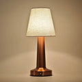 LED Table Lamp with Cloth Shade, Touch Sensor Bedside Lamp Rechargeable Reading Lights For Bedroom Restaurant Bar Decor Lighting